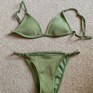 Brand new green triangle bikini from pacsun